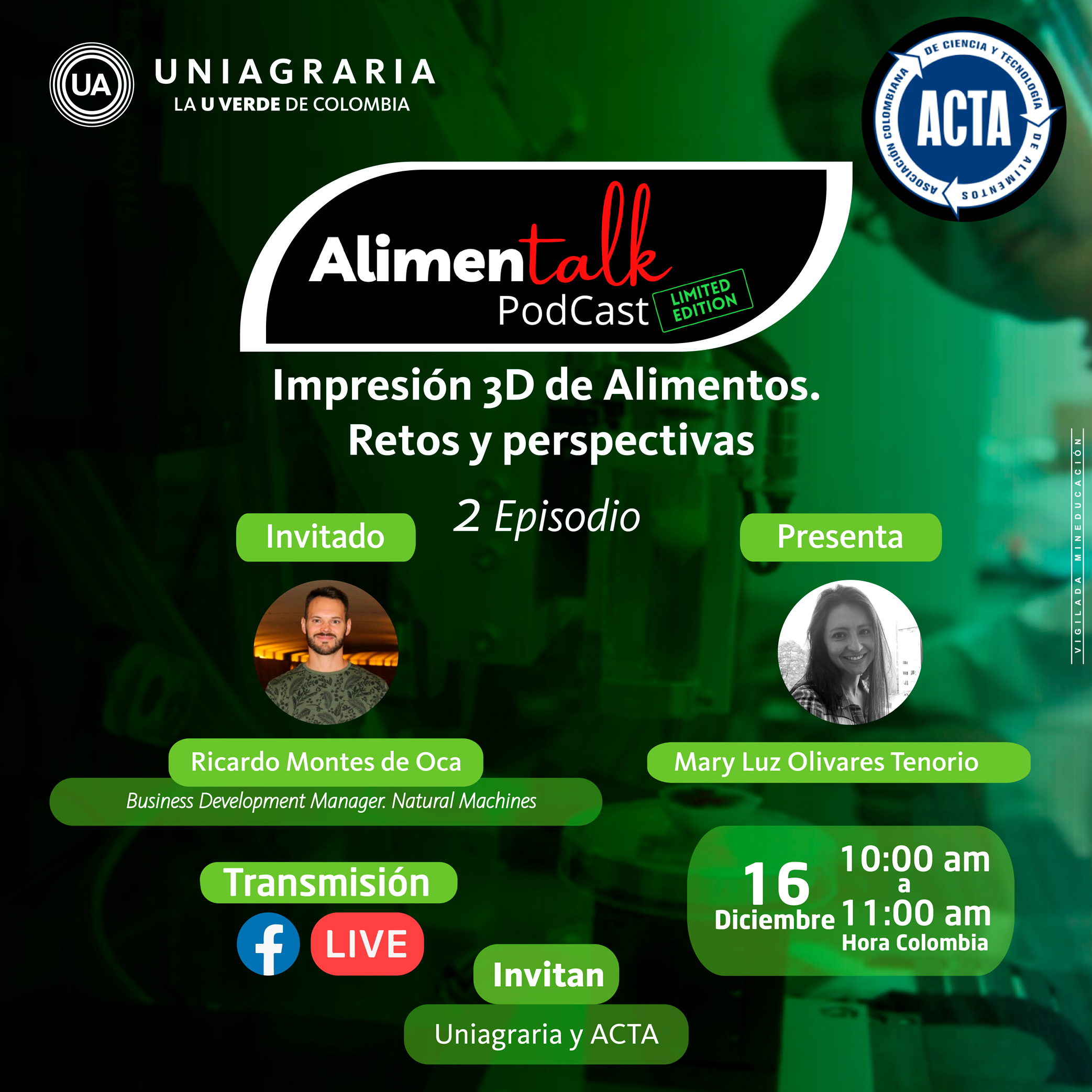 PodCast: Impresión 3D de Alimentos, retos y perspectivas