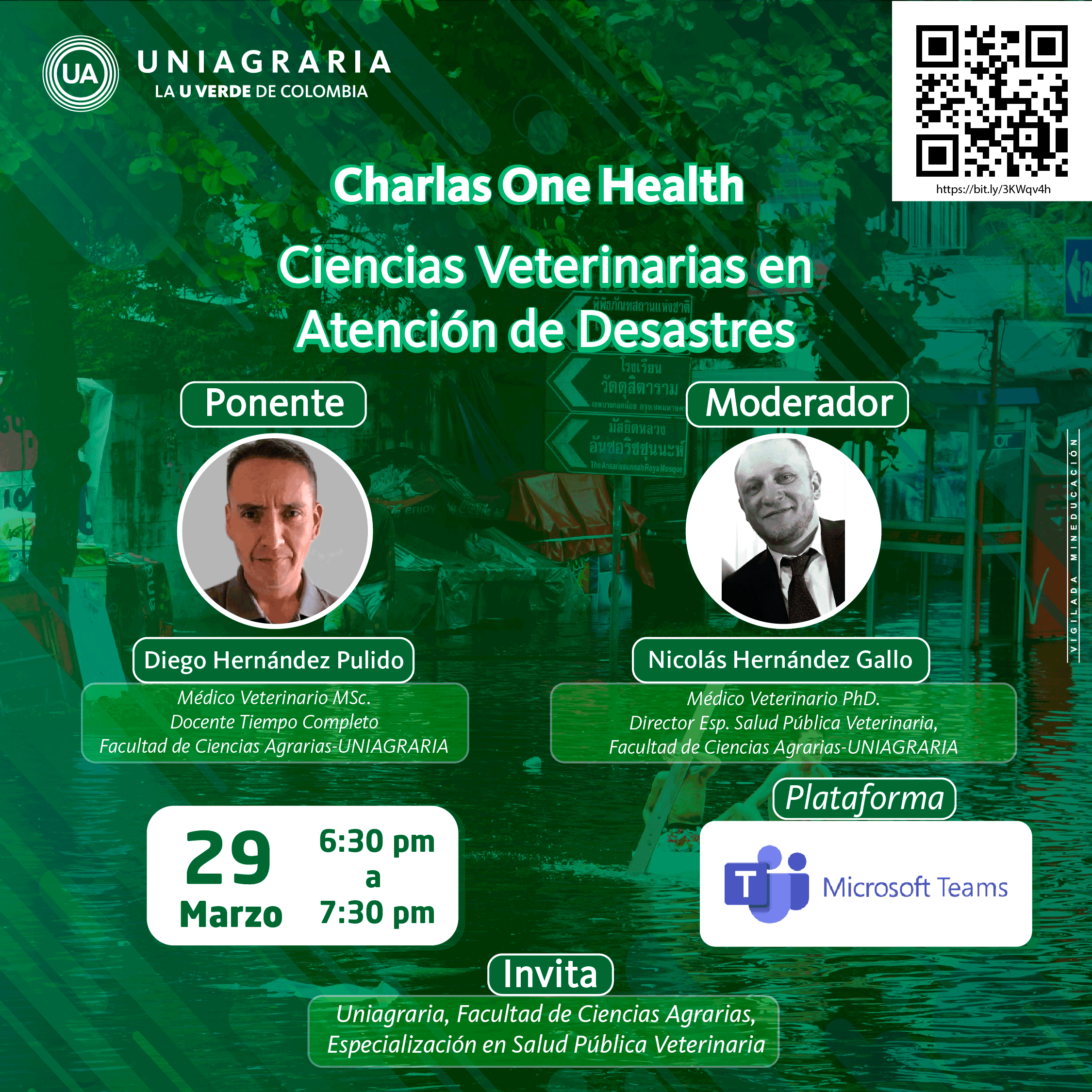 Charlas One Health: Ciencias veterinarias en atención de desastres