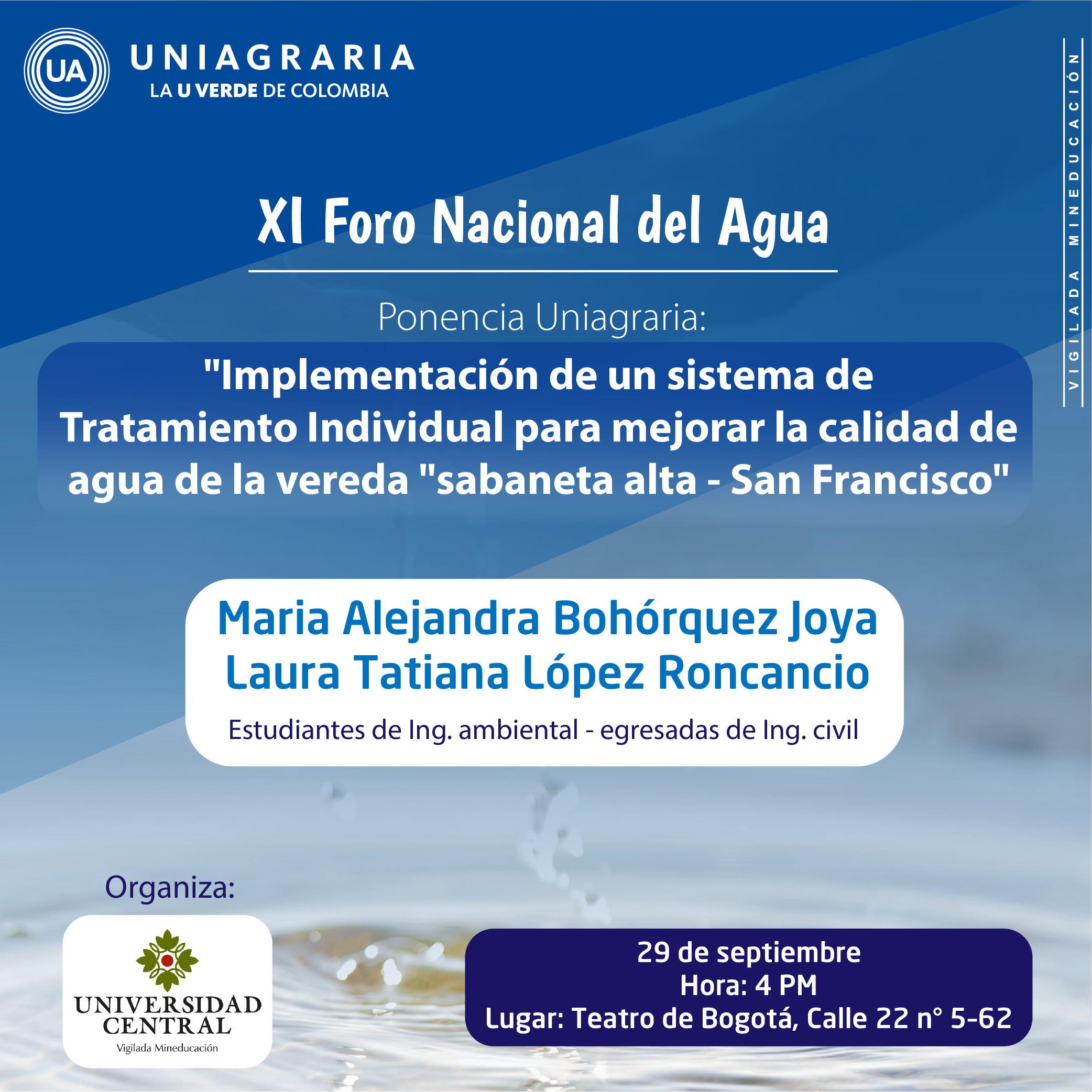 XI Foro Nacional del Agua