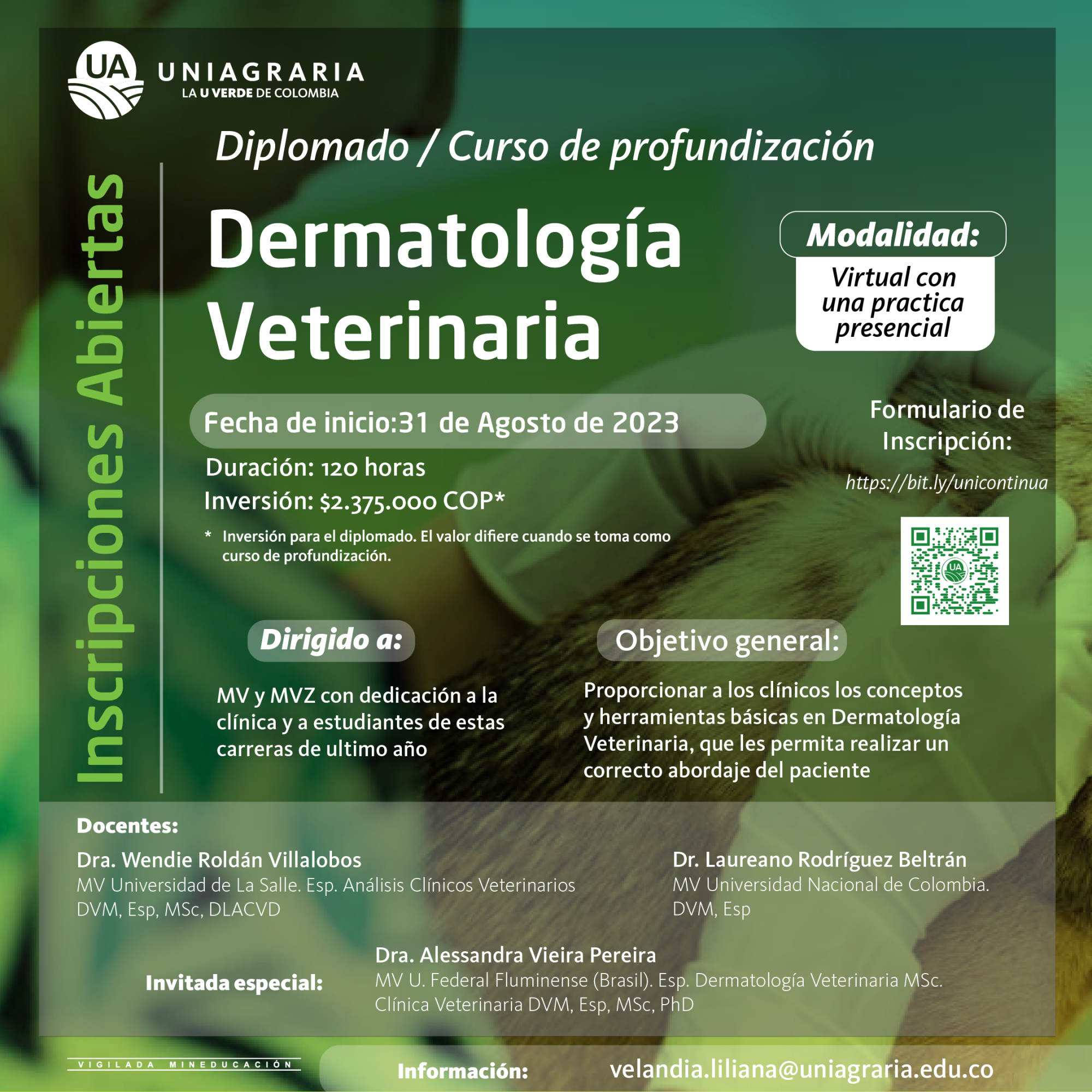 Diplomado – Curso de profundización en Dermatología Veterinaria