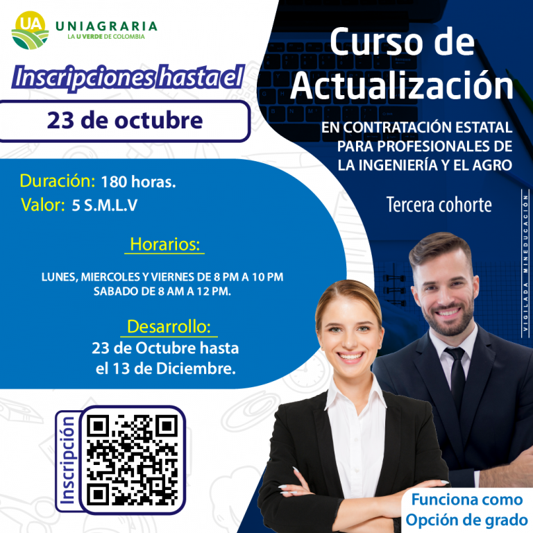 Curso de profundización en Contratación estatal para profesionales de la Ingeniería y el Agro