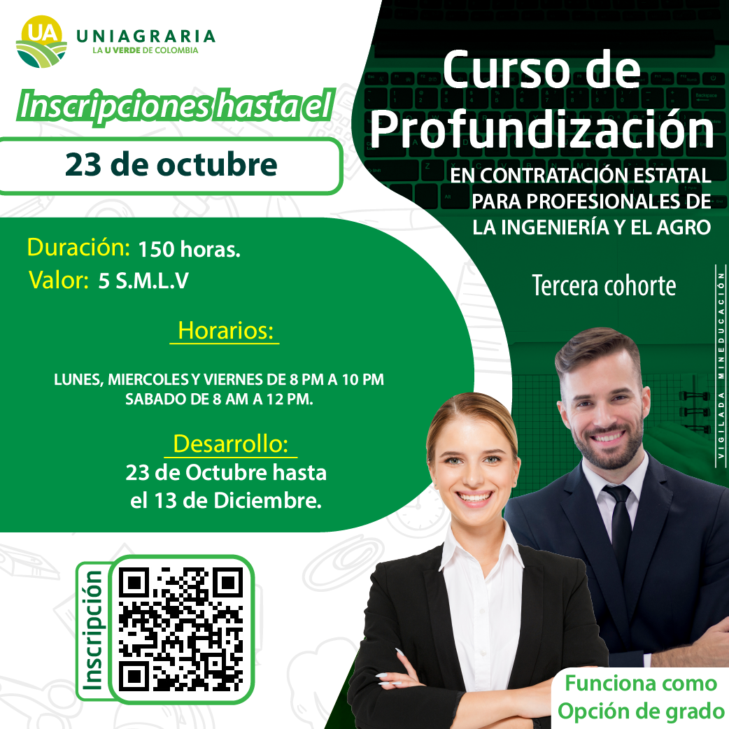 Curso de profundización en Contratación estatal para profesionales de la Ingeniería y el Agro