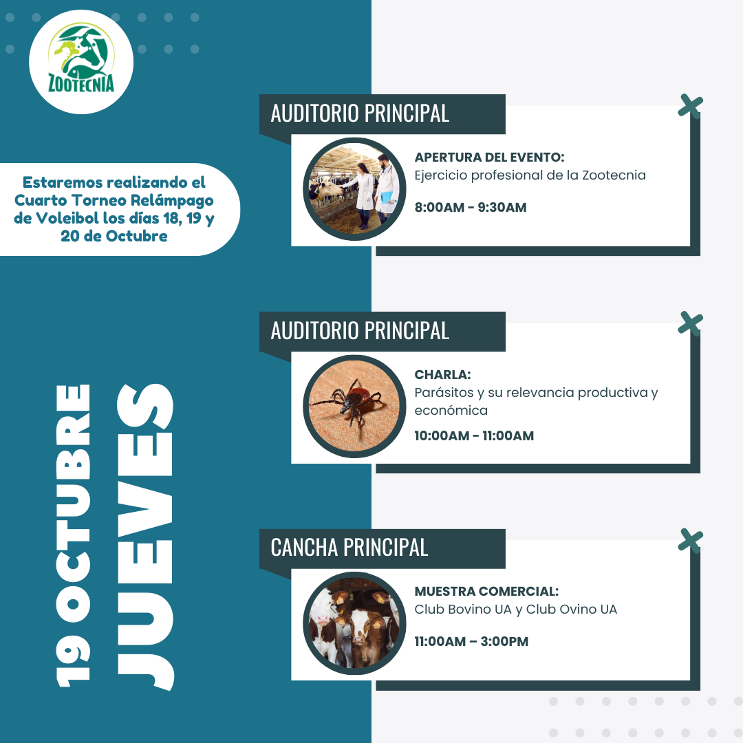 Jornada Agropecuaria Día del Zootecnista – Jueves 19