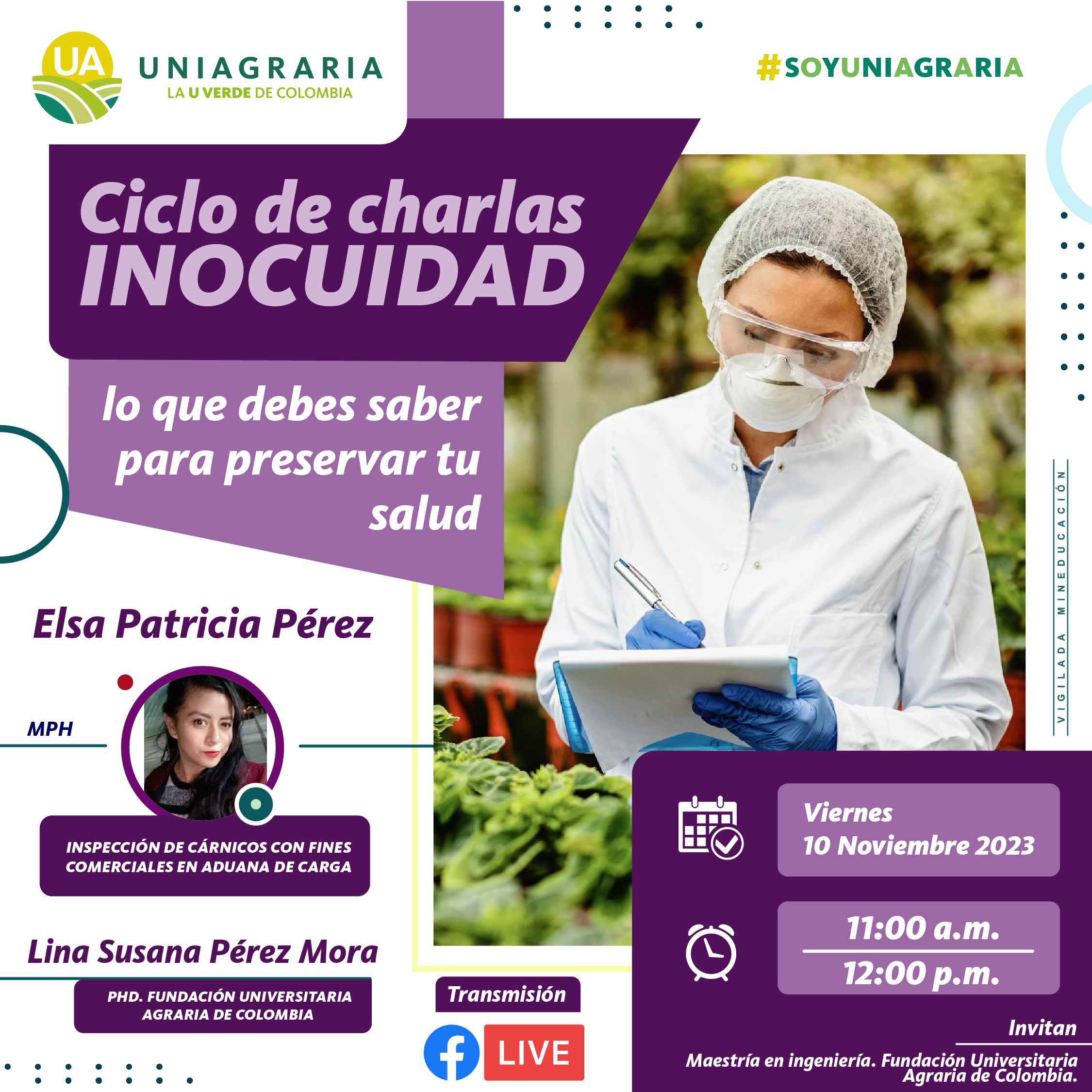 Ciclo de charlas Inocuidad – lo que debes saber para preservar tu salud