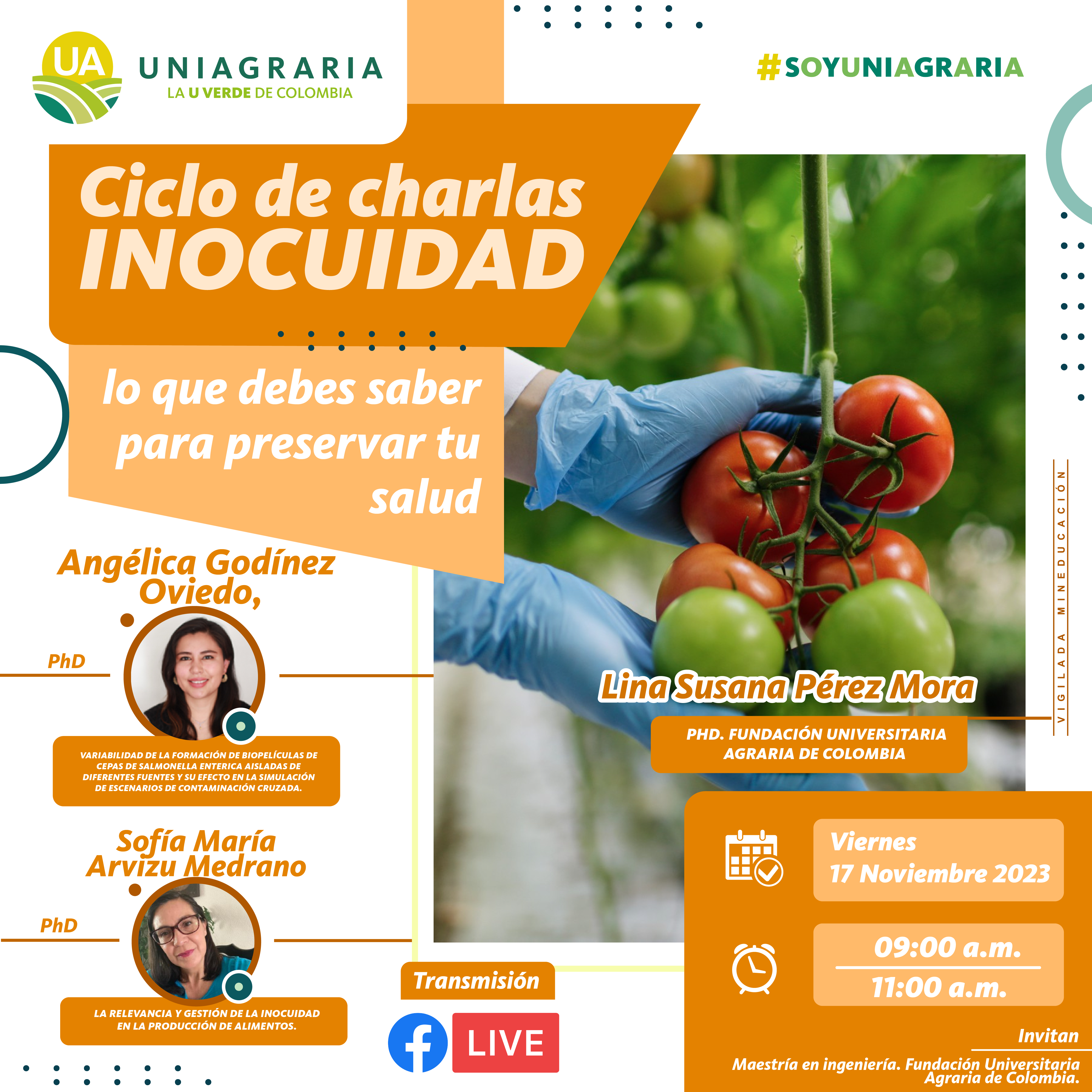 Ciclo de charlas Inocuidad – lo que debes saber para preservar tu salud