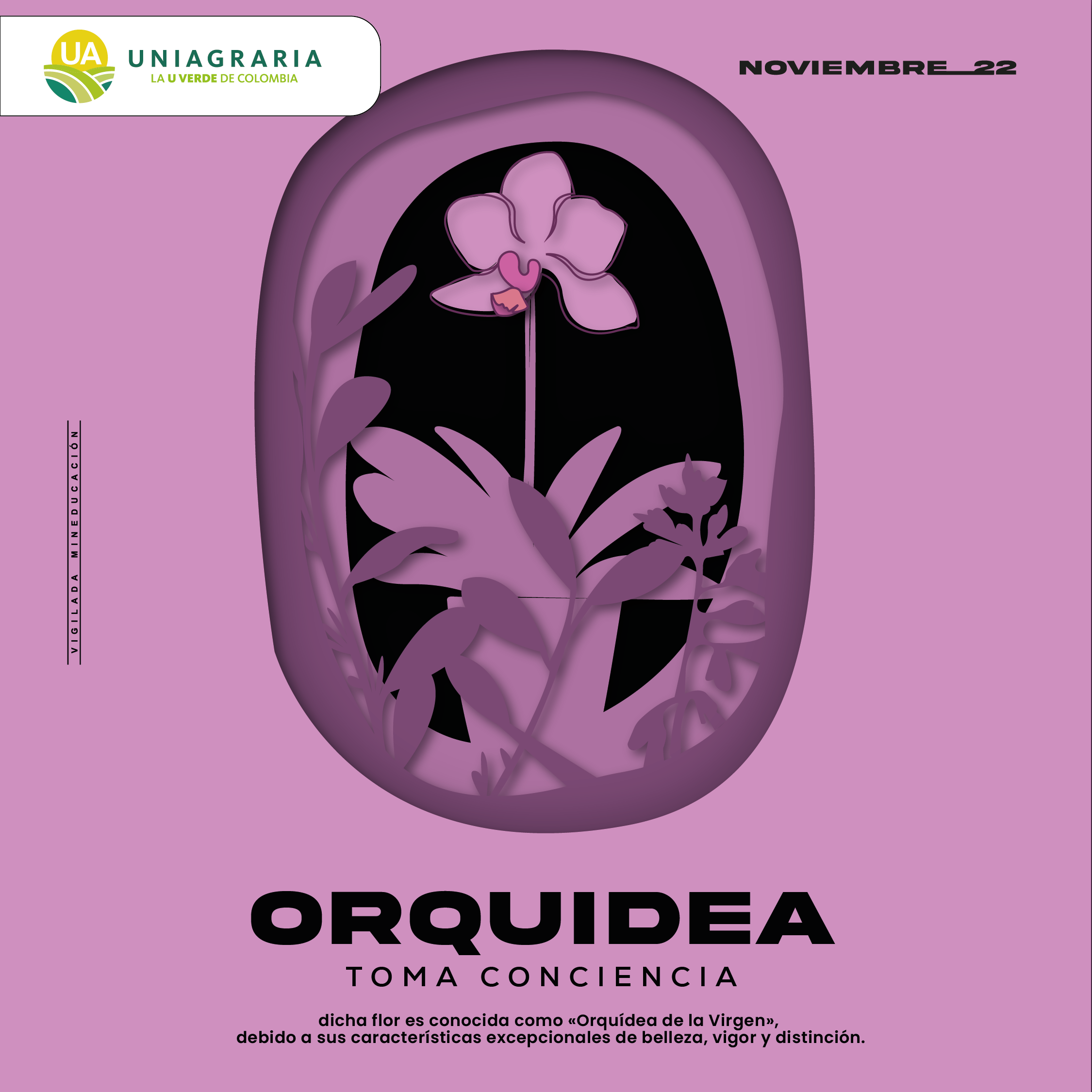 ¡Toma conciencia! Uniagraria te invita cuidar y mantener con vida la Orquídea