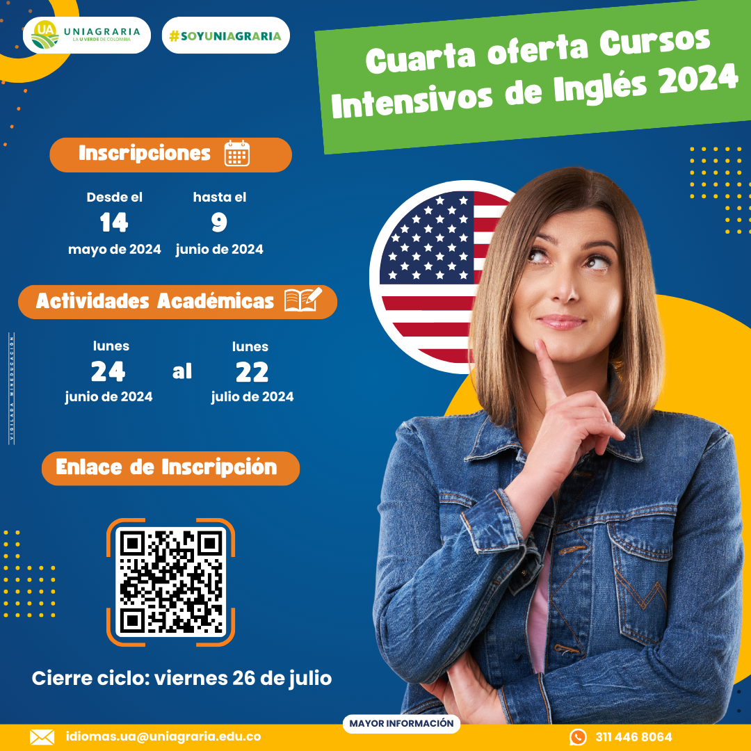 Cuarta oferta de cursos intensivos de Inglés 2024