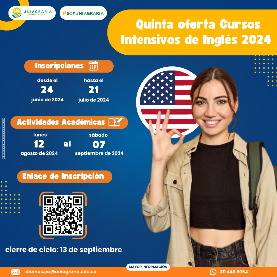 Quinta oferta de cursos intensivos de Inglés 2024