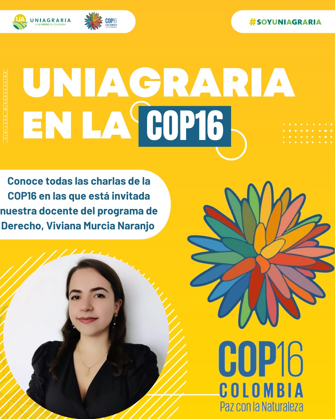 Uniagraria en la COP16 – Charlas de la Docente Viviana Murcia Naranjo