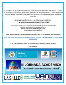 III Jornada Académica La Salud como Fenómeno Global