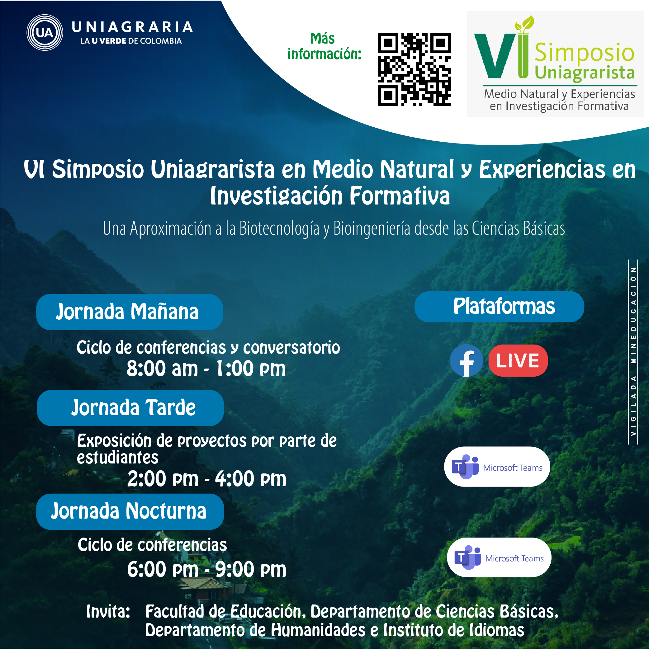 VI simposio Uniagrarista en Medio Natural y Experiencias en investigación formativa