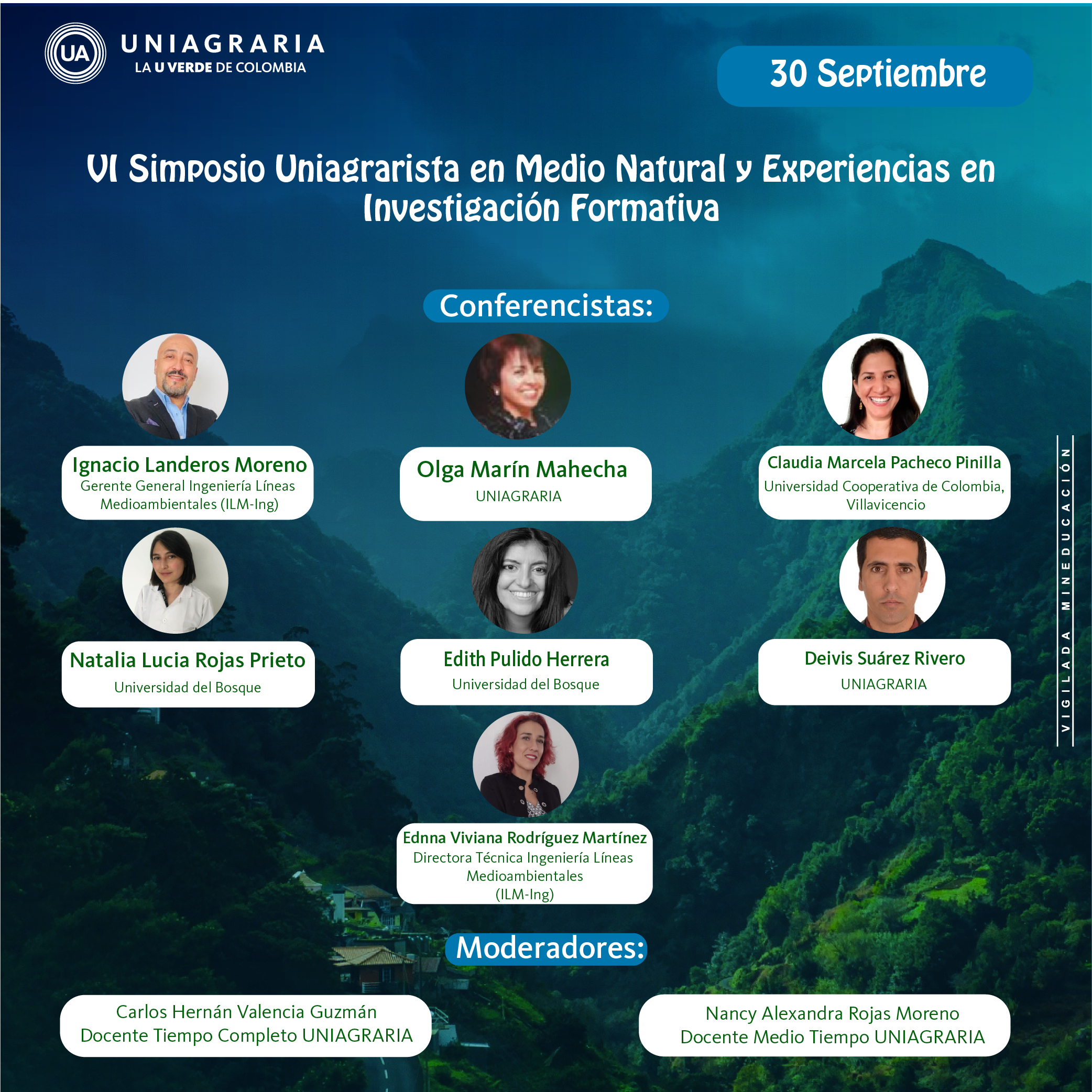 VI simposio Uniagrarista en Medio Natural y Experiencias en investigación formativa