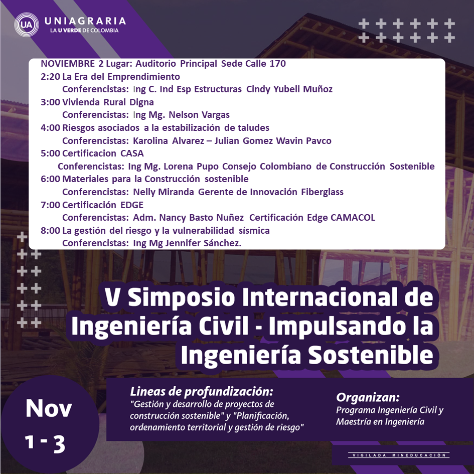 V Simposio Internacional Ingeniería Civil – VIII Jornada de Investigación