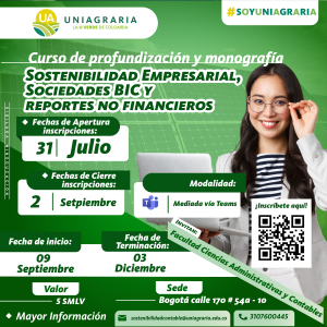 Curso de profundización y monografía en Sostenibilidad empresarial, Sociedades BIC y Reportes no financieros