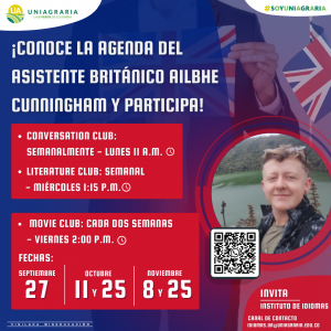 ¡Conoce la agenda del asistente británico Ailbhe Cunningham y participa!