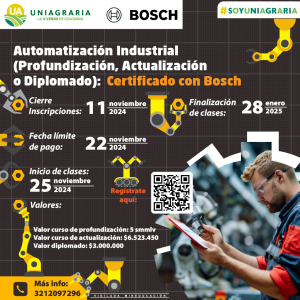 Automatización industrial (Profundización, Actualización o Diplomado) Certificado con Bosch