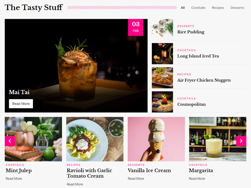 Post Carousel Lite with Tasty Stuff Post