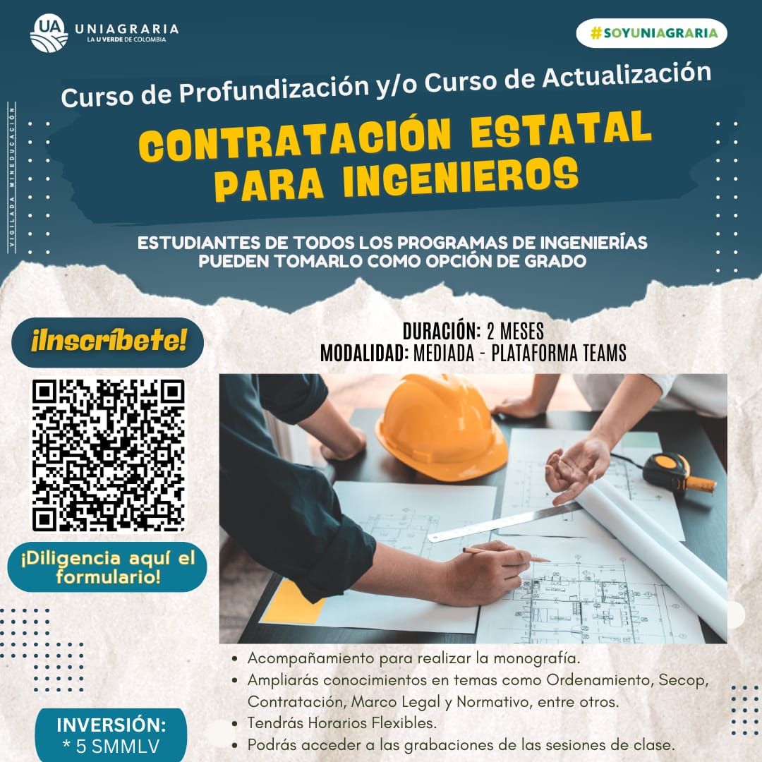 Curso de profundización y/o Actualización en Contratación estatal para ingenieros