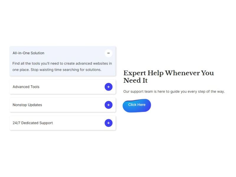 Content Accordion with the Links to Trigger Accordion Items
