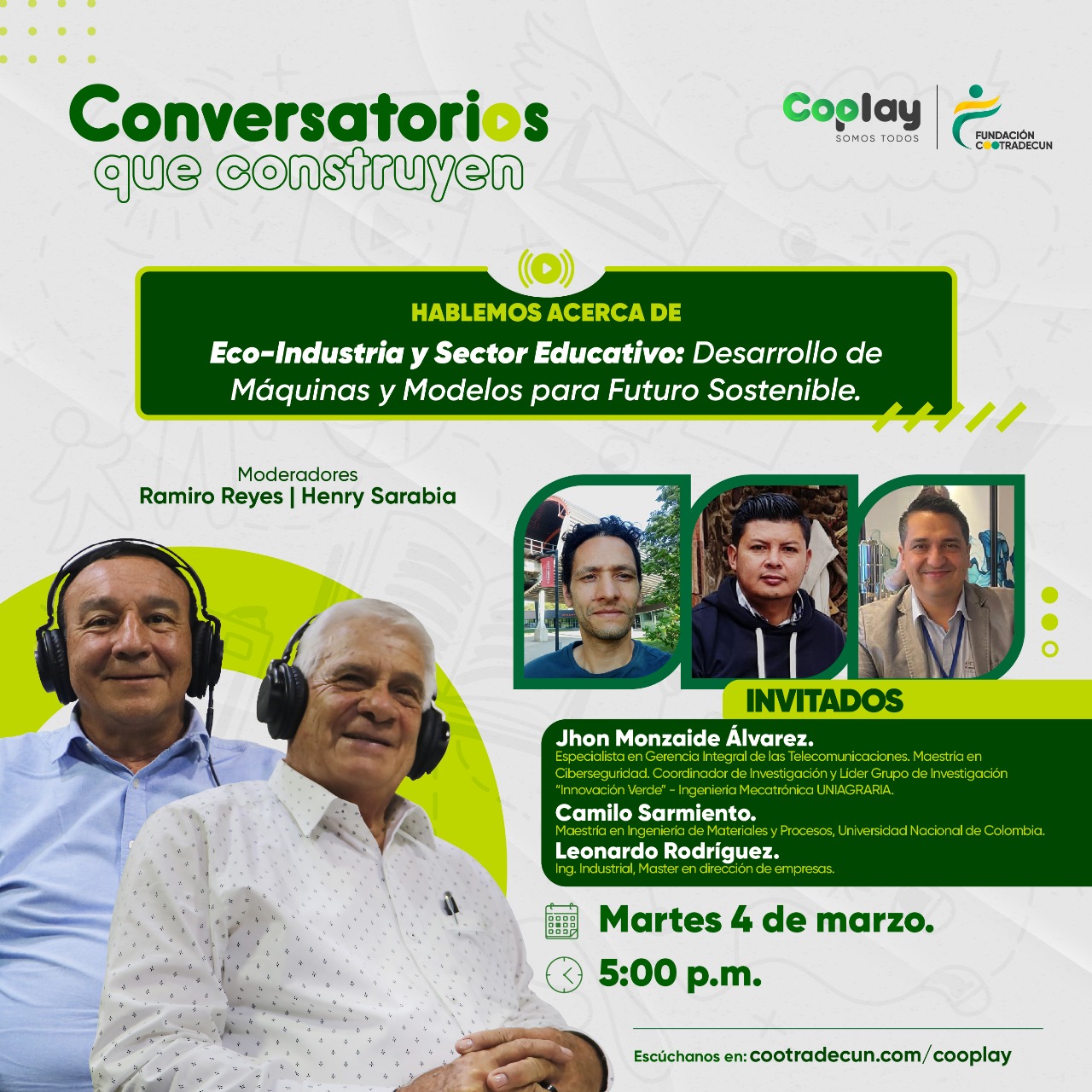 Conversatorios que construyen – Eco industria y Sector Educativo, desarrollo de maquinas y modelos para futuro sostenible