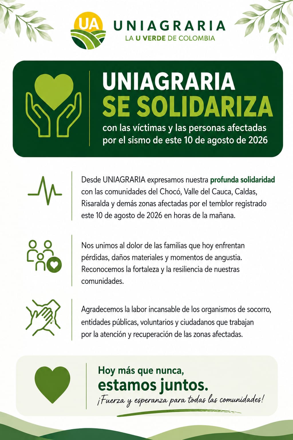 Uniagraria se solidariza